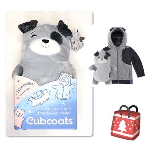 Cubcoat Grey Pup Transforming Hoodie Size 3T